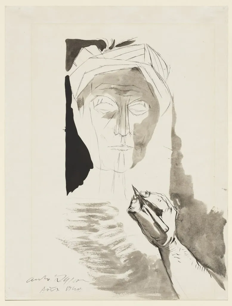 Untitled, by André Masson, ink, 1940
