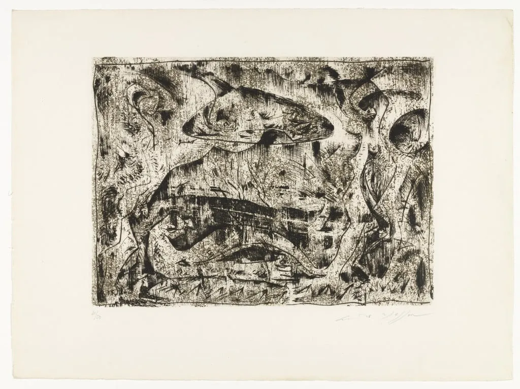 Untitled, by André Masson, ink, 1961