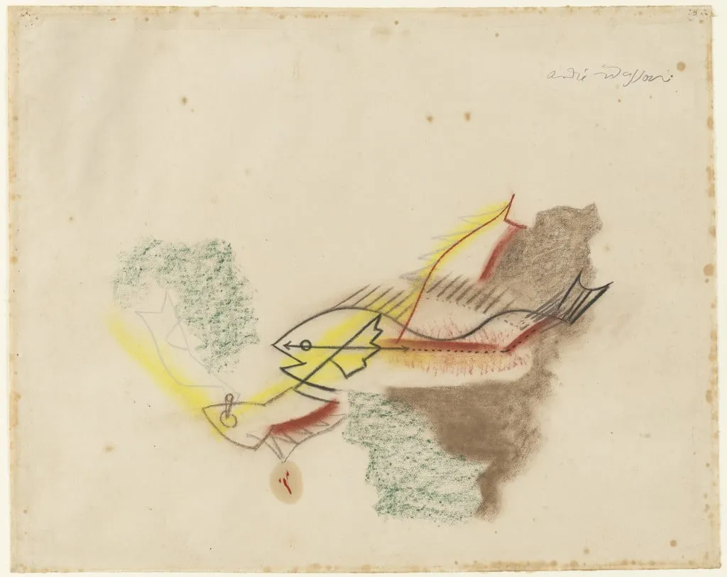 Untitled, by André Masson, oil, 1927
