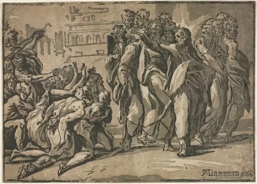 Christ Healing the Lepers, by Andrea Andreani