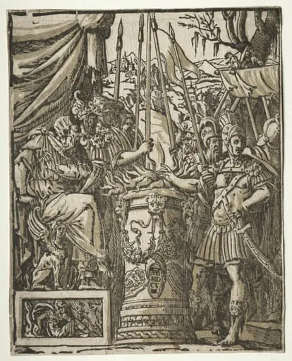 Mucius Scaevola, by Andrea Andreani