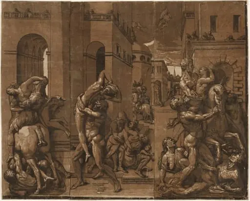 The Abduction of the Sabine Women, by Andrea Andreani