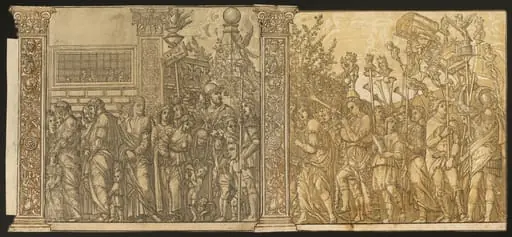 The Triumph of Julius Caesar [no.7 and 8 plus 2 columns], by Andrea Andreani
