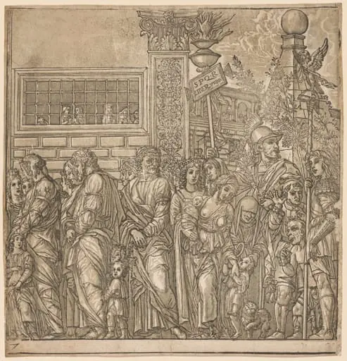 The Triumph of Julius Caesar: Procession of Men, Women and Children, by Andrea Andreani