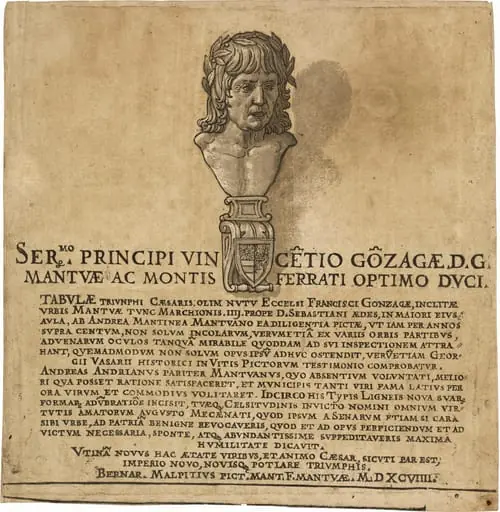 The Triumph of Julius Caesar: Title Page, by Andrea Andreani