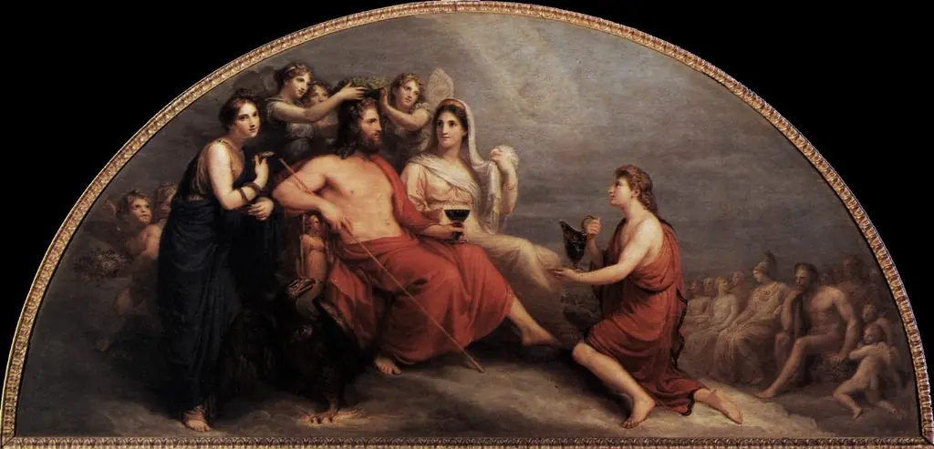 The Olympus (Jupiter, Crowned with Myrtle By the Hours, Proffers a Goblet to Ganymede to Be Served Nectar), by Andrea Appiani