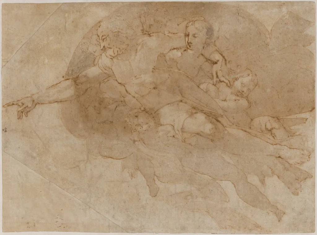 God the Father in Glory, by Andrea Boscoli, ink, 1584