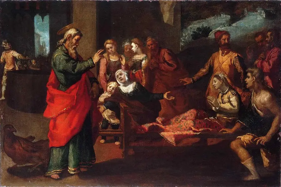 Saint John the Evangelist Reviving Drusiana, by Andrea Boscoli