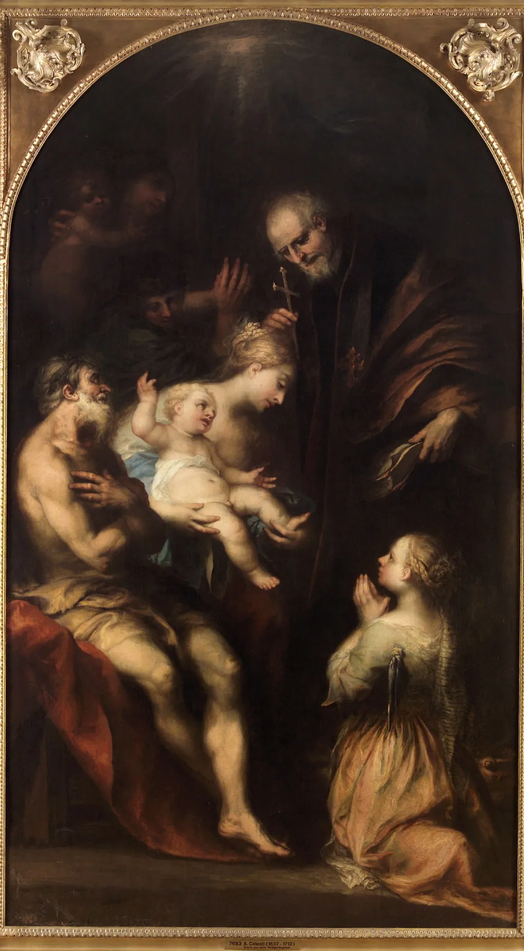 Madonna mit Heiligen, by Andrea Celesti, unspecified, 1684