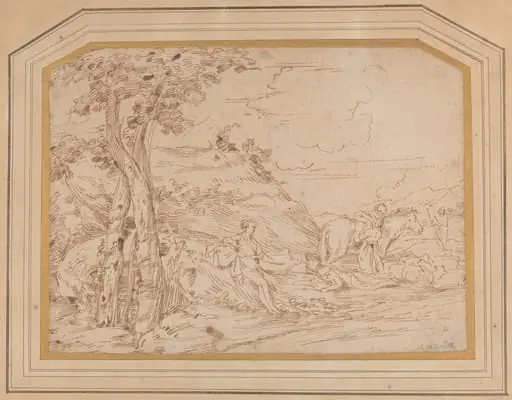 A Wooded Landscape with a Shepherd and His Family, by Andrea De Leone