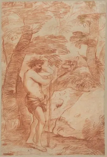 Standing Shepherd in a Landscape, by Andrea De Leone