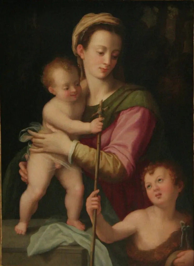 Madonna and Child with St. John, by Andrea del Brescianino