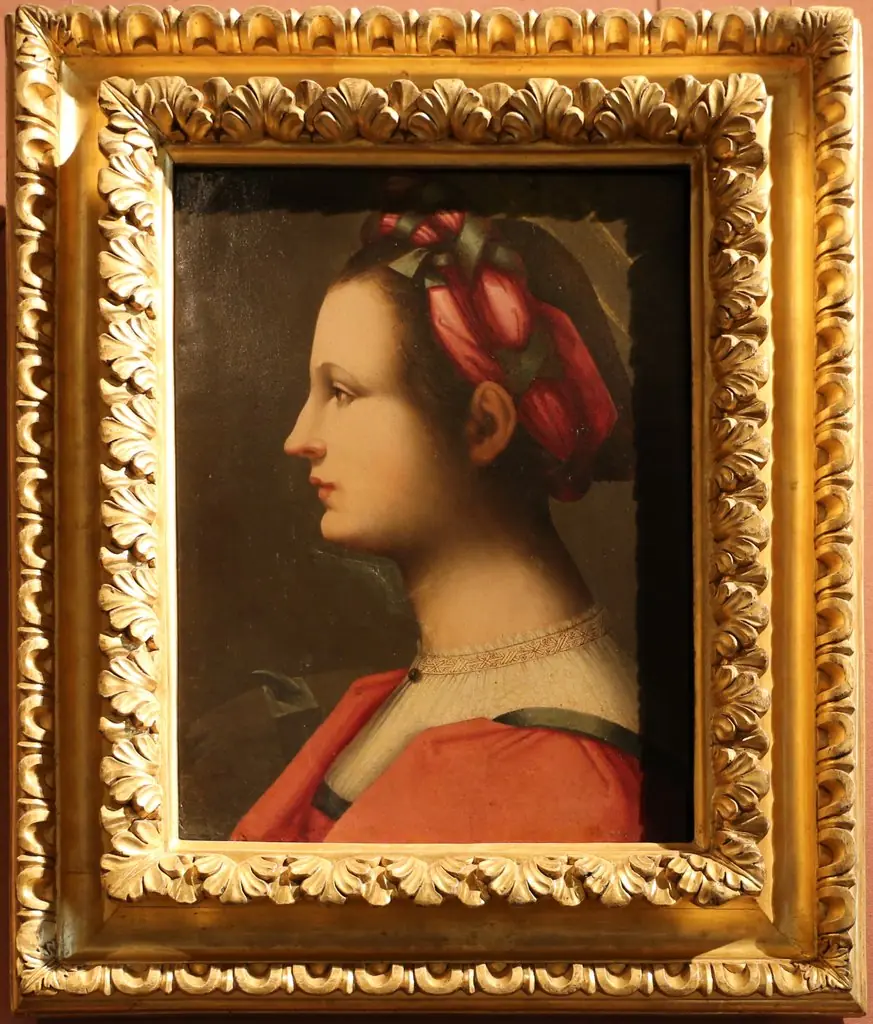 Portrait of a young woman as Saint Catherine of Alexandria, by Andrea del Brescianino