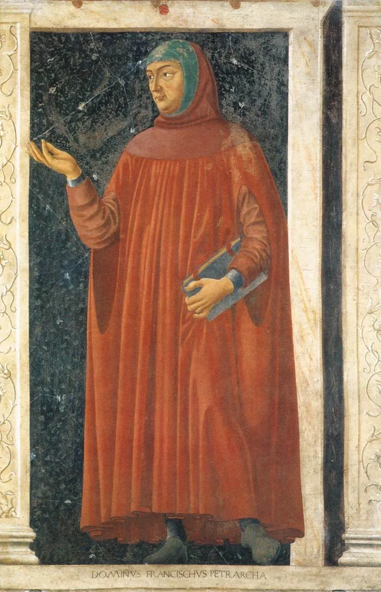 Famous Persons: Francesco Petrarca, by Andrea del Castagno, fresco, 1450