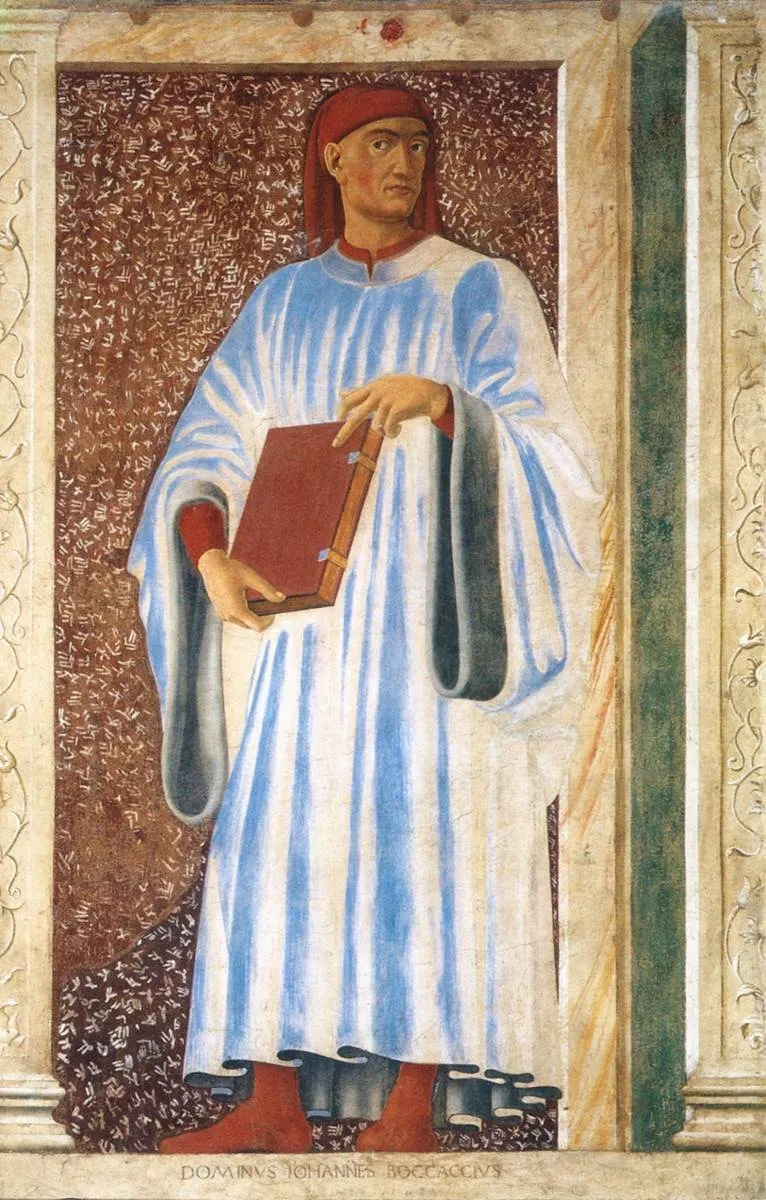 Giovanni Boccaccio from the cycle Famous People, by Andrea del Castagno, unspecified, 1450