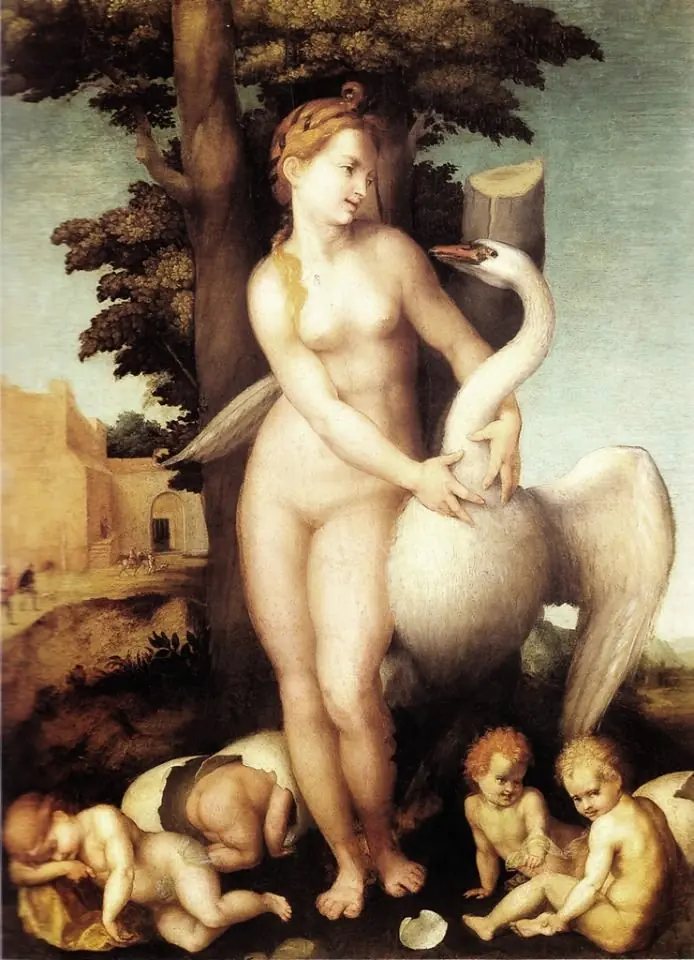Leda and the swan, by Andrea del Sarto