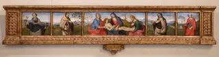 Predella of Lamentation with Four Saints, by Andrea del Sarto