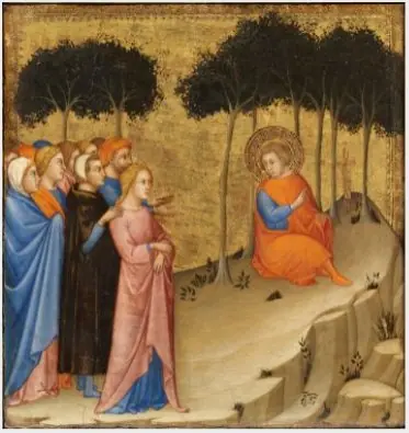 Saint Galgano Inviting the People to Adore the Cross, by Andrea di Bartolo