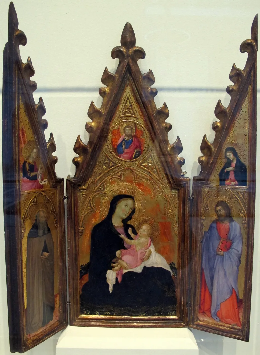 trittico con madonna dell'umiltà, ss. antonio abate jacopo, by Andrea di Bartolo, unspecified