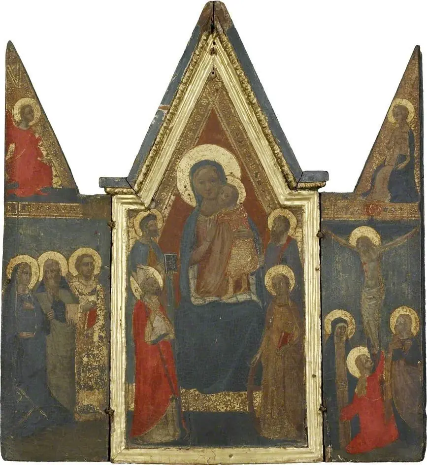 Triptych: Centre Panel: The Virgin and Child with Sts Peter, Paul, Zenobius and Catherine of Alexandria, by Andrea di Bonaiuto