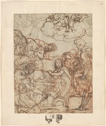 The Adoration of the Shepherds, by Andrea Lilio