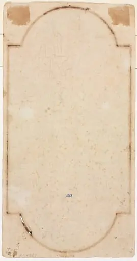Fragment of an Arch (tracing from recto) (verso), by Andrea Locatelli