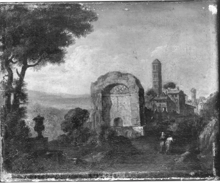 Italienische Ideallandschaft, by Andrea Locatelli, unspecified, 1700