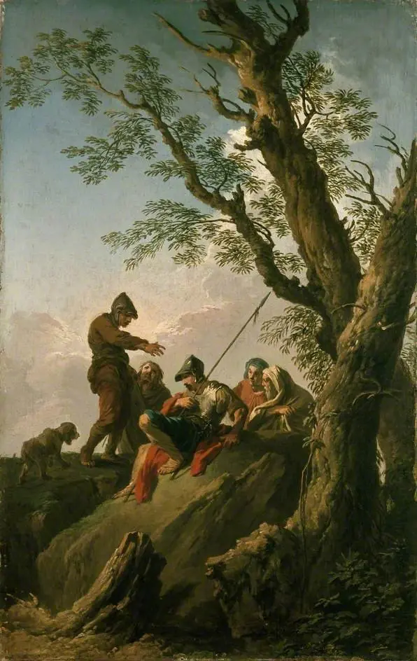 Landscape with Bandits and a Dog, by Andrea Locatelli
