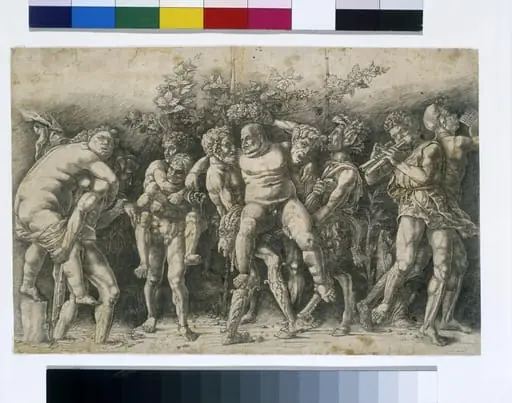 Bacchanal with Silenus, by Andrea Mantegna