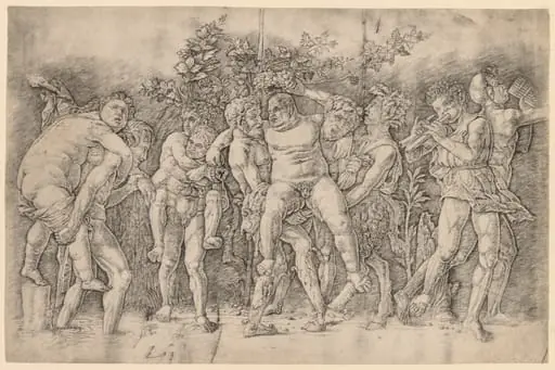 Bacchanal with Silenus, by Andrea Mantegna