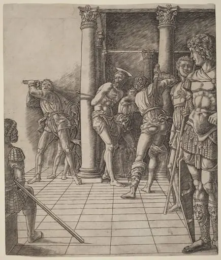 Flagellation of Christ, with the Pavement, by Andrea Mantegna