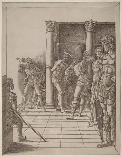 Flagellation of Christ, with the Pavement, by Andrea Mantegna