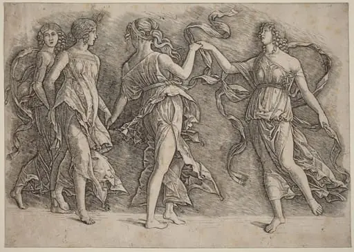 Four Dancing Muses, by Andrea Mantegna