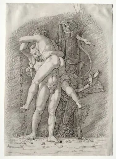 Hercules and Antaeus, by Andrea Mantegna