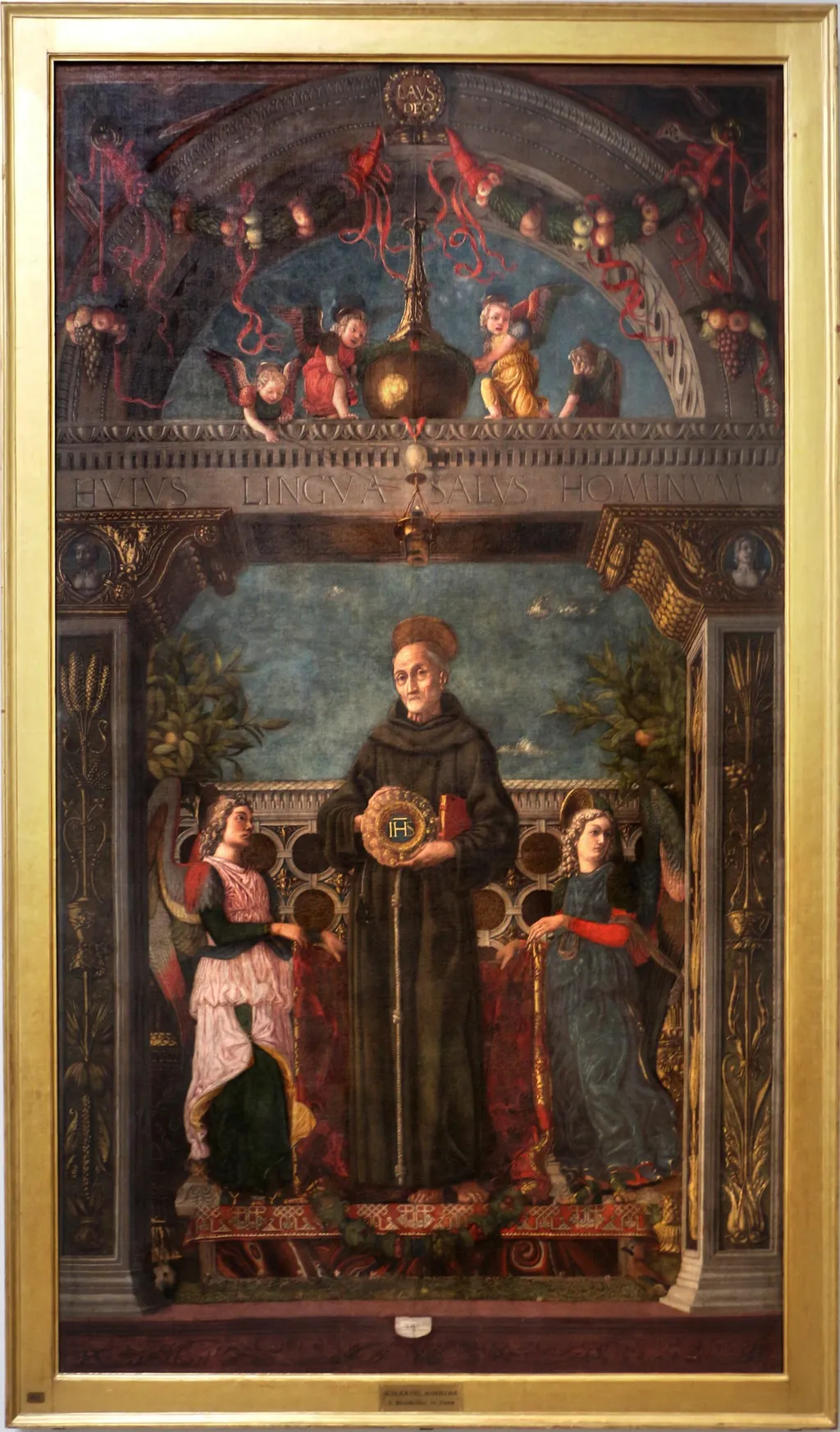 Saint Bernardinus among Angels, by Andrea Mantegna, unspecified, 1478