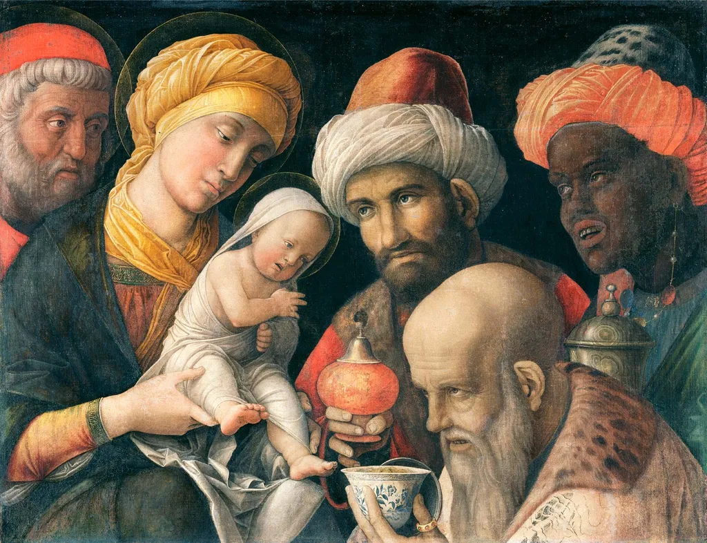 The Adoration of the Magi, by Andrea Mantegna, distemper, 1498