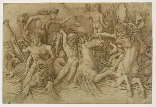 The battle of the sea gods, by Andrea Mantegna