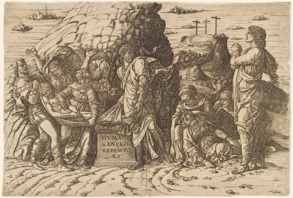 The Entombment, by Andrea Mantegna, ink, 1472