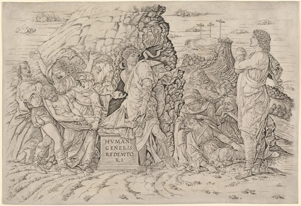 The Entombment, by Andrea Mantegna, ink, 1472