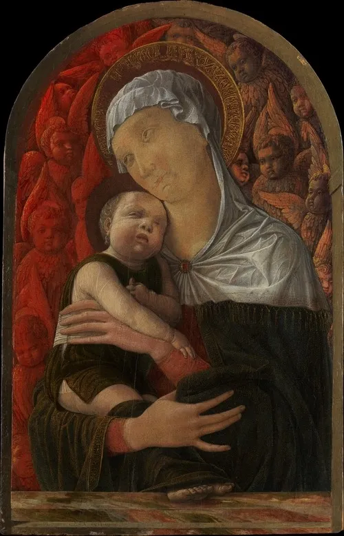 Virgin and Child, by Andrea Mantegna, tempera, 1460