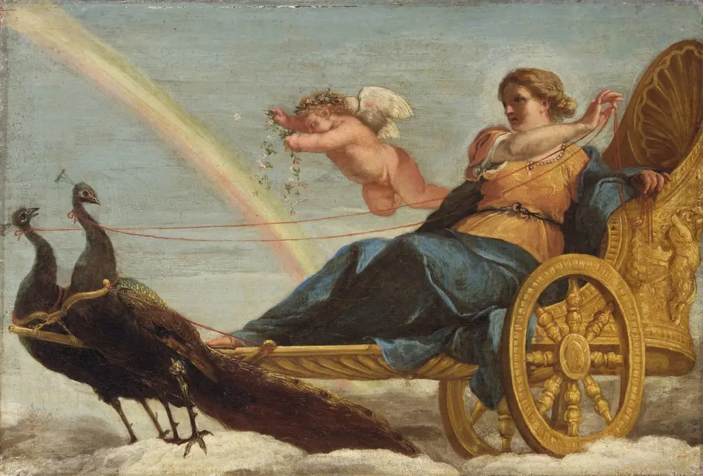 Juno in the peacock chariot