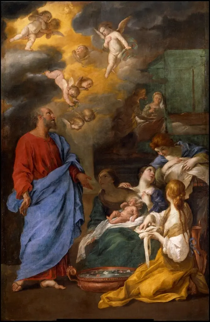 The Birth of Saint John the Baptist, by Andrea Sacchi