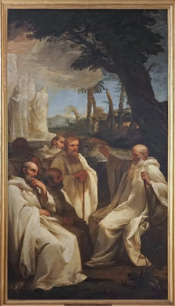 Visione di San Romualdo, by Andrea Sacchi