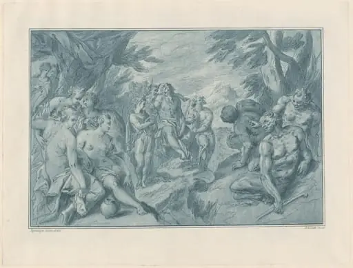 The Musical Contest Between Apollo and Pan, by Andrea Scacciati