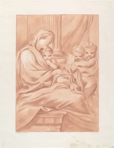 Virgin and Child with Two Angels, by Andrea Scacciati