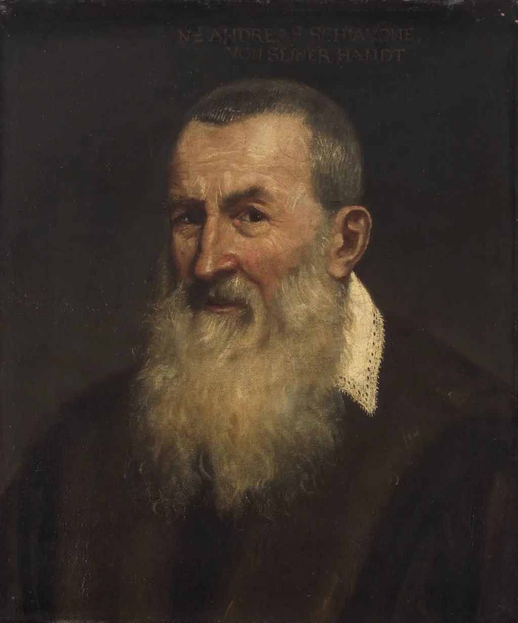 Bildnis eines Greises, by Andrea Schiavone, unspecified, 1560