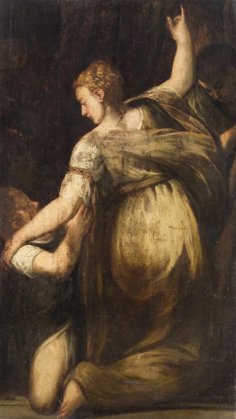 Kneeling Woman with Child, by Andrea Schiavone, unspecified, 1562