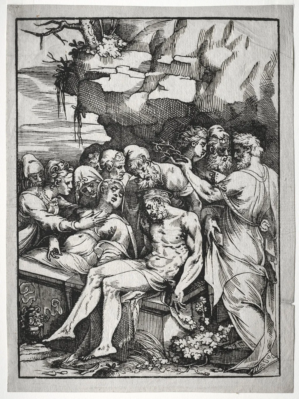 The Entombment, by Andrea Schiavone, 1554