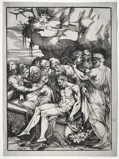 The Entombment, by Andrea Schiavone