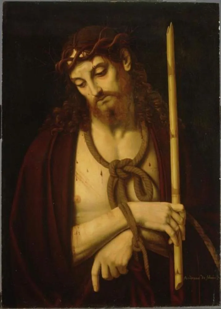 Christ Bound and Crowned with Thorns, by Andrea Solari, oil, 1504